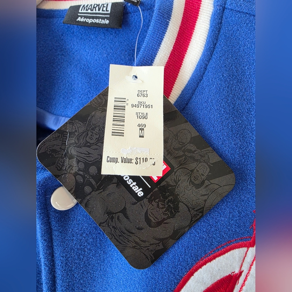 Marvel Avengers Blue and Cream Adult Jacket - Picture 9 of 9